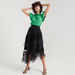 2Xtremz Textured Midi A-line Skirt with Ruffle Detail and Elasticated Waist-Skirts-thumbnailMobile-1