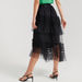 2Xtremz Textured Midi A-line Skirt with Ruffle Detail and Elasticated Waist-Skirts-thumbnail-3