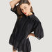 2Xtremz Lace Mini Shirt Dress with Spread Collar and Button Placket-Dresses-thumbnailMobile-0