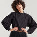 2Xtremz Solid Tiered Tunic with Mesh Detail and Long Sleeves-Tunics-thumbnailMobile-1