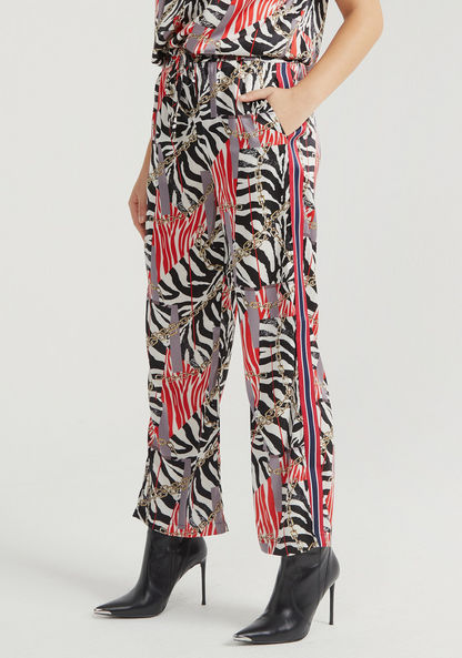 2Xtremz Printed Pants with Elasticised Waistband and Pockets-Pants-image-1