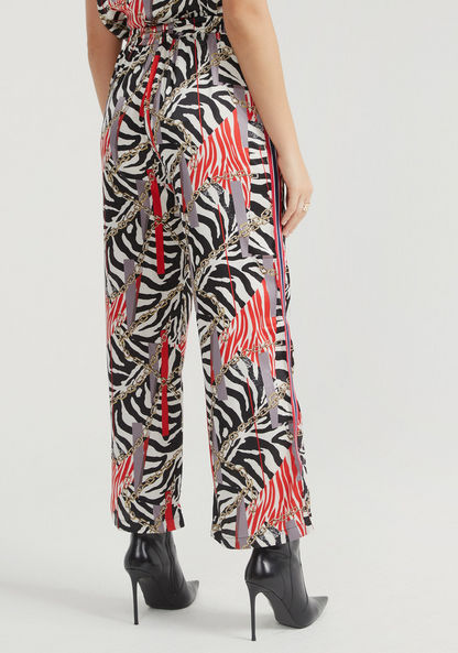 2Xtremz Printed Pants with Elasticised Waistband and Pockets-Pants-image-4