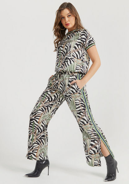 2Xtremz Printed Pants with Elasticised Waistband and Pockets-Pants-image-0