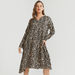 2Xtremz Animal Print A-Line Dress with Long Sleeves-Dresses-thumbnailMobile-1
