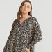 2Xtremz Animal Print A-Line Dress with Long Sleeves-Dresses-thumbnailMobile-2