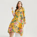 2Xtremz Floral Print A-Line Dress with Long Sleeves-Dresses-thumbnailMobile-0