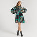 2Xtremz Printed Shirt Dress with Long Sleeves and Ruffle Detail-Dresses-thumbnailMobile-1