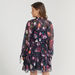 2Xtremz Floral Print Tiered Dress with Bishop Sleeves and Tie Up Detail-Dresses-thumbnail-3