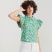 2Xtremz Floral Print Shirt with Ruffled Sleeves and Button Closure-Shirts & Blouses-thumbnail-4