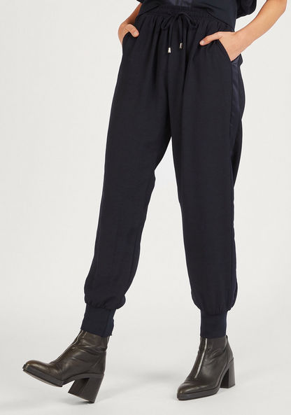 2Xtremz Solid Joggers with Drawstring Closure and Pockets-Joggers-image-4