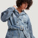 2Xtremz Denim Jacket with Tie-Up Belt and Button Closure-Jackets-thumbnail-5