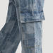 2Xtremz Denim Distressed Cargo Jeans with Pockets and Button Closure-Jeans-thumbnail-5