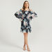 2Xtremz Floral Print Off-Shoulder Mini A-line Dress with Ruffle Detail-Dresses-thumbnail-0