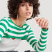 2Xtremz Striped Crop T-shirt with Long Sleeves and Crew Neck-T Shirts-thumbnailMobile-5