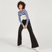 2Xtremz Striped Crop T-shirt with Long Sleeves and Crew Neck-T Shirts-thumbnailMobile-1