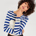 2Xtremz Striped Crop T-shirt with Long Sleeves and Crew Neck-T Shirts-thumbnailMobile-4