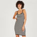 2Xtremz Striped Mini Bodycon Dress with Adjustable Straps-Dresses-thumbnailMobile-4