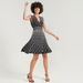 2Xtremz Printed Mini Sleeveless A-line Dress with V-neck-Dresses-thumbnail-1