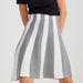 2Xtremz Striped Mini A-line Skirt with Elasticated Waistband-Skirts-thumbnail-2