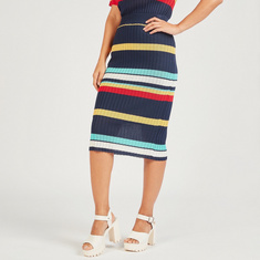 2Xtremz Striped Skirt with Elasticated Waistband