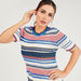 2Xtremz Striped T-shirt with Crew Neck and Short Sleeves-T Shirts-thumbnailMobile-2