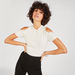 2Xtremz Textured Crew Neck Top with Cold Shoulder-Shirts & Blouses-thumbnail-1
