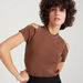 2Xtremz Textured Crew Neck Top with Cold Shoulder-Shirts & Blouses-thumbnailMobile-0