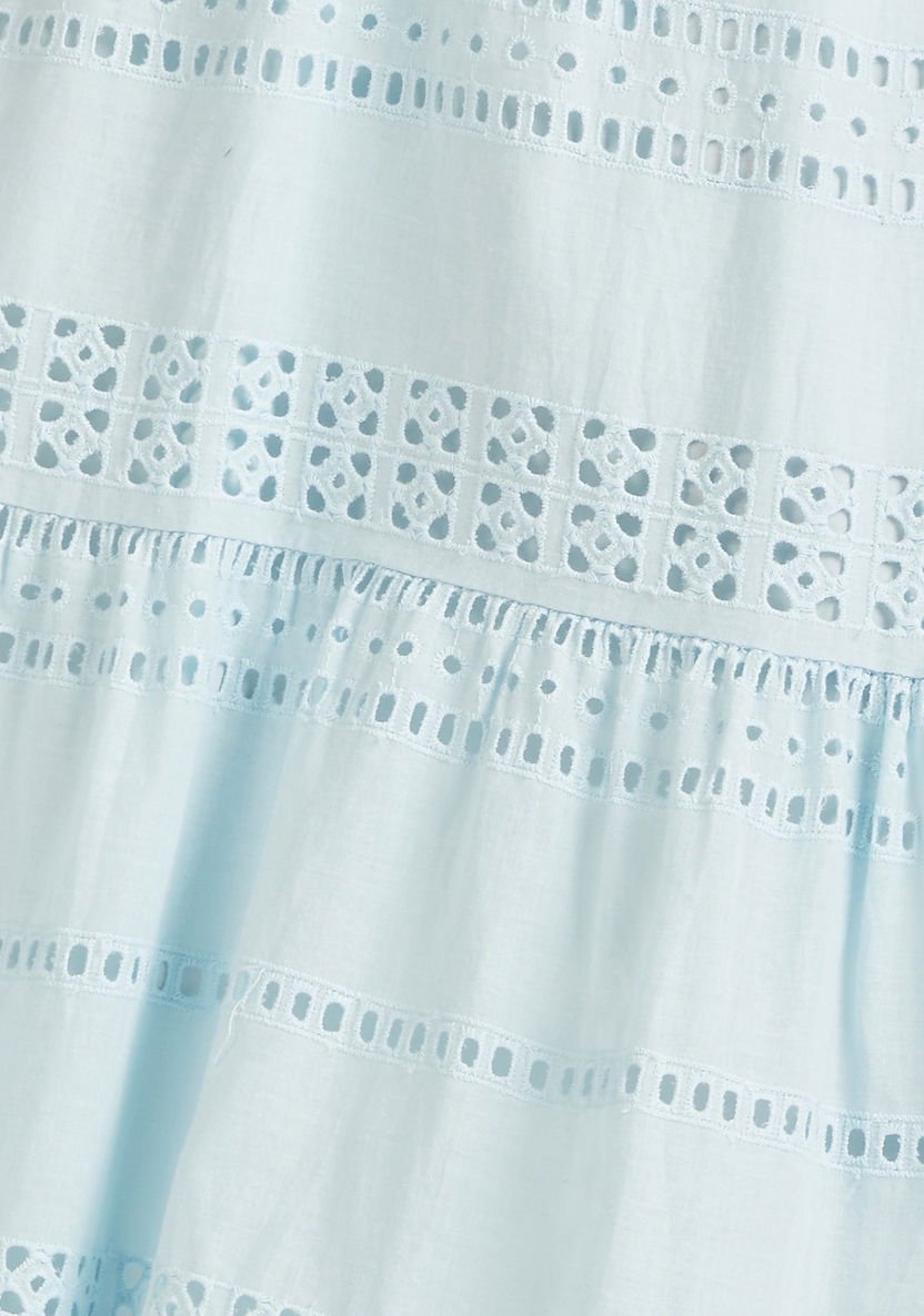 2Xtremz Schiffli Detail Tiered Maxi Skirt with Elasticised Waistband-Skirts-image-2