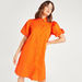 2Xtremz Embellished Mini Shirt Dress with Puff Sleeves-Dresses-thumbnail-0