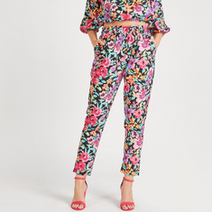 2Xtremz Printed Mid-Rise Trousers with Pockets and Elasticated Waistband