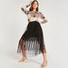 2Xtremz Lace A-line Midi Skirt with Elasticated Waistband-Skirts-thumbnail-0