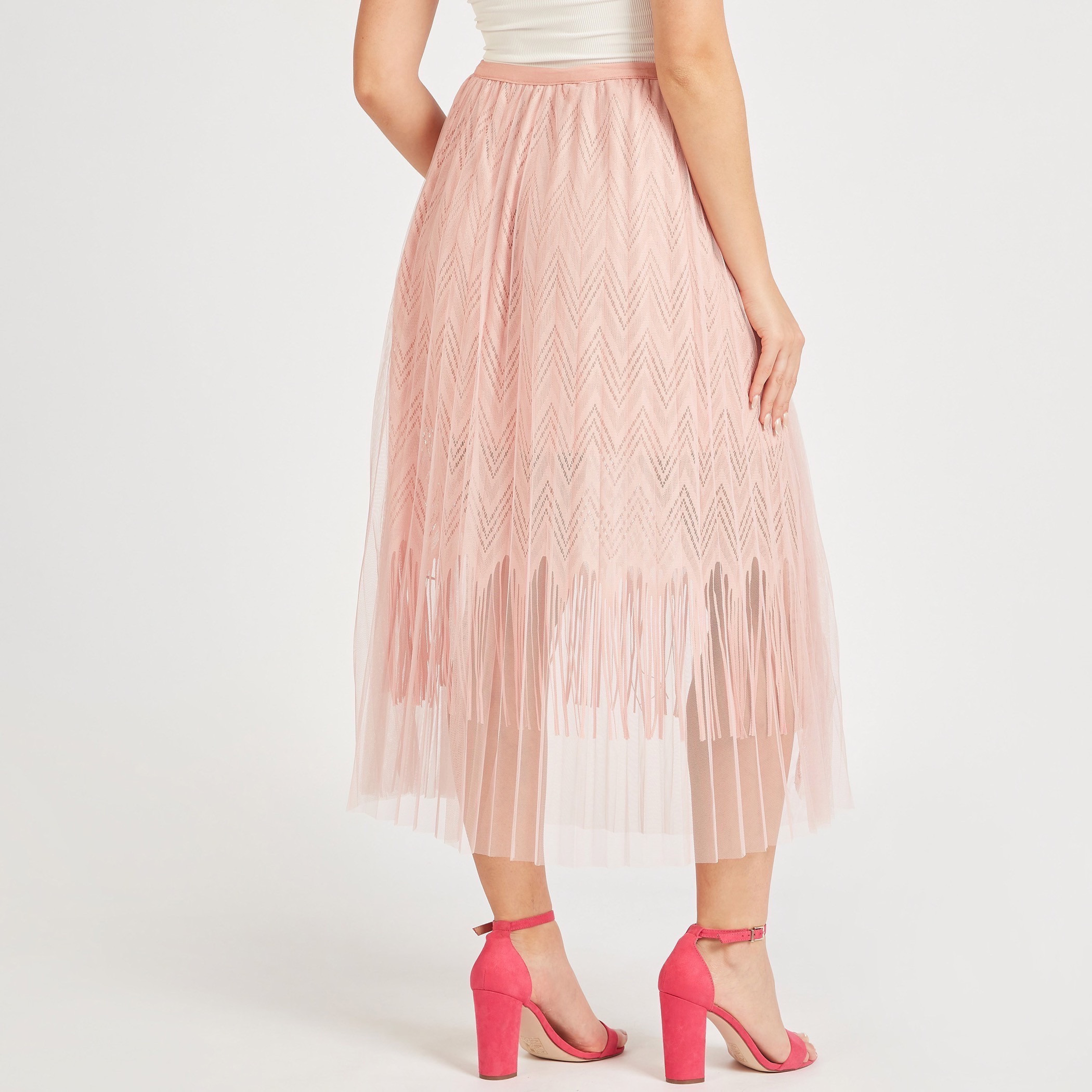 2Xtremz Lace A-line Midi Skirt with Elasticated Waistband-women-clothing-skirts-image-8