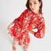 Printed Mini A-line Dress with Long Sleeves and Tie-Up Detail-Dresses-thumbnail-0