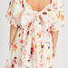 2Xtremz Floral Print Mini A-line Dress with Short Sleeves and Bow Detail-Dresses-thumbnailMobile-4