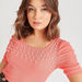 2Xtremz Pearl Embellished Round Neck T-shirt with Short Sleeves-T Shirts-thumbnail-2