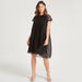 2Xtremz Pleated Dress with Embellished Sleeves and Neckline-Dresses-thumbnailMobile-0
