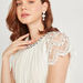 2Xtremz Pleated Dress with Embellished Sleeves and Neckline-Dresses-thumbnail-3