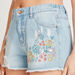 2Xtremz Floral Embroidered Mid-Rise Shorts with Button Closure-Shorts-thumbnail-2