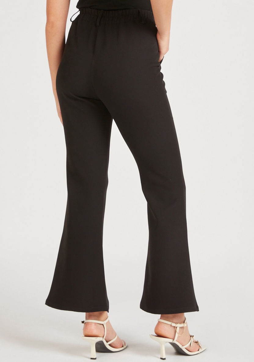 2Xtremz Solid Mid-Rise Trousers with Button Closure and Front Slits-Pants-image-3