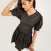 2Xtremz Solid Mini Dress with Peter Pan Collar and Short Sleeves-Dresses-thumbnailMobile-0