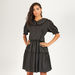 2Xtremz Solid Mini Dress with Peter Pan Collar and Short Sleeves-Dresses-thumbnailMobile-2