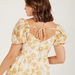 2Xtremz Floral Print Skater Dress with Cutout Detail-Dresses-thumbnailMobile-5