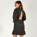 2Xtremz Solid Mini Blazer Dress with Ruffles and Cutout Detail-Dresses-thumbnailMobile-3