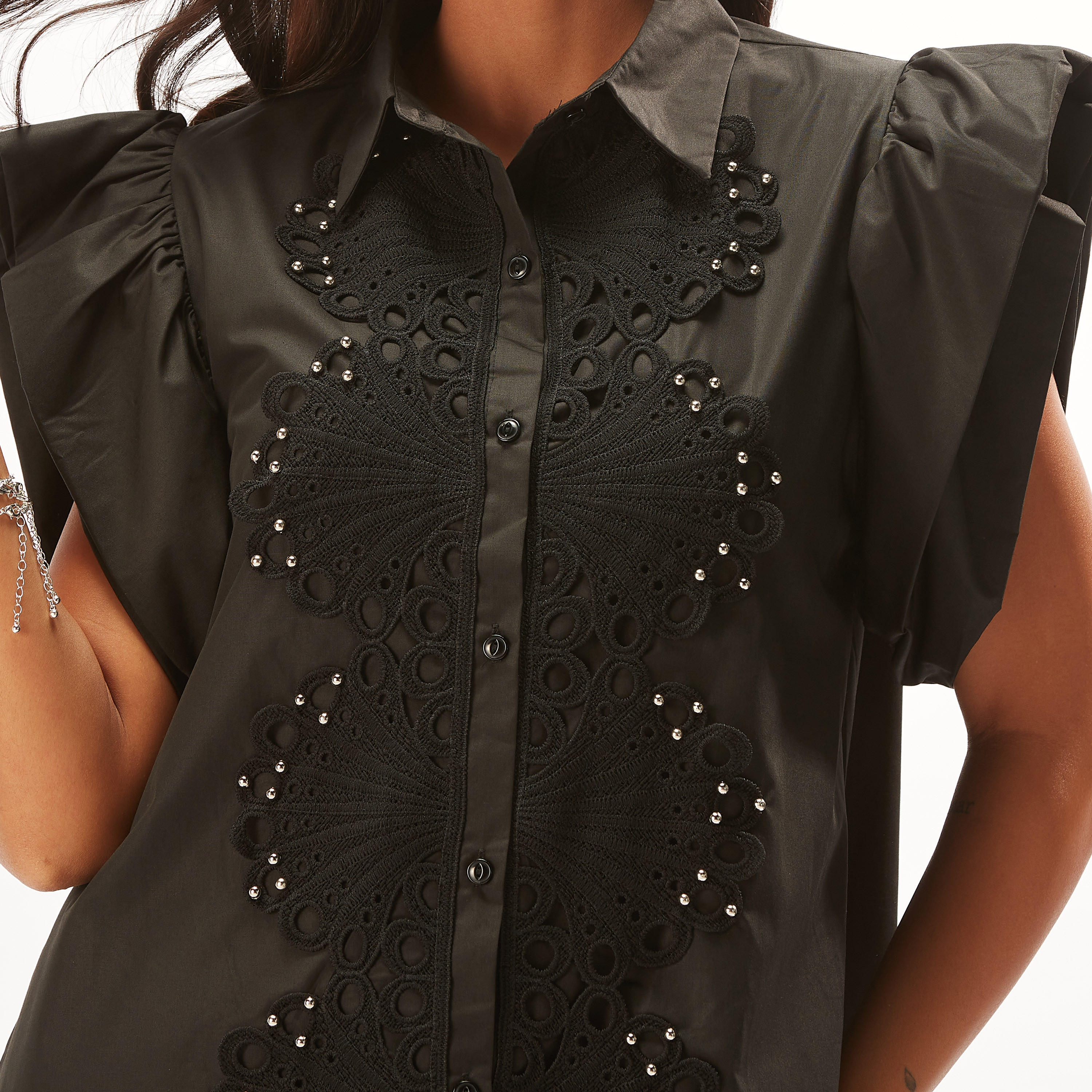 فستان تيشيرت بارز الملمس بأكمام قصيرة-women-clothing-dresses-image-5