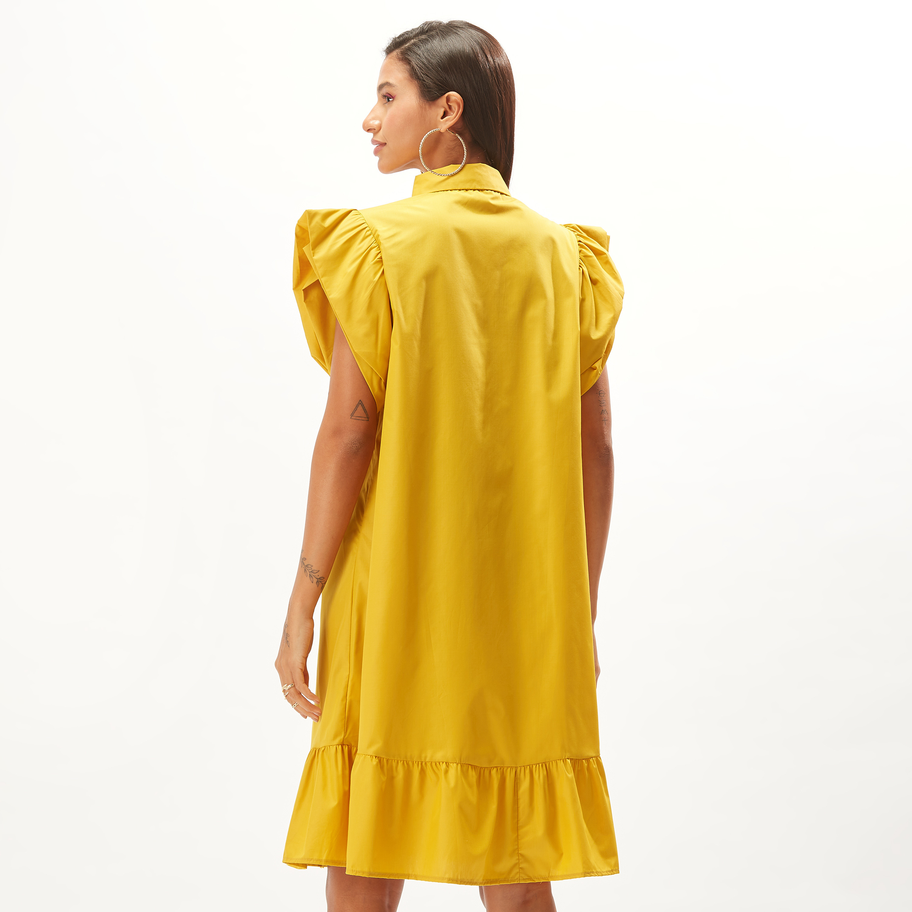 فستان تيشيرت بارز الملمس بأكمام قصيرة-women-clothing-dresses-image-10