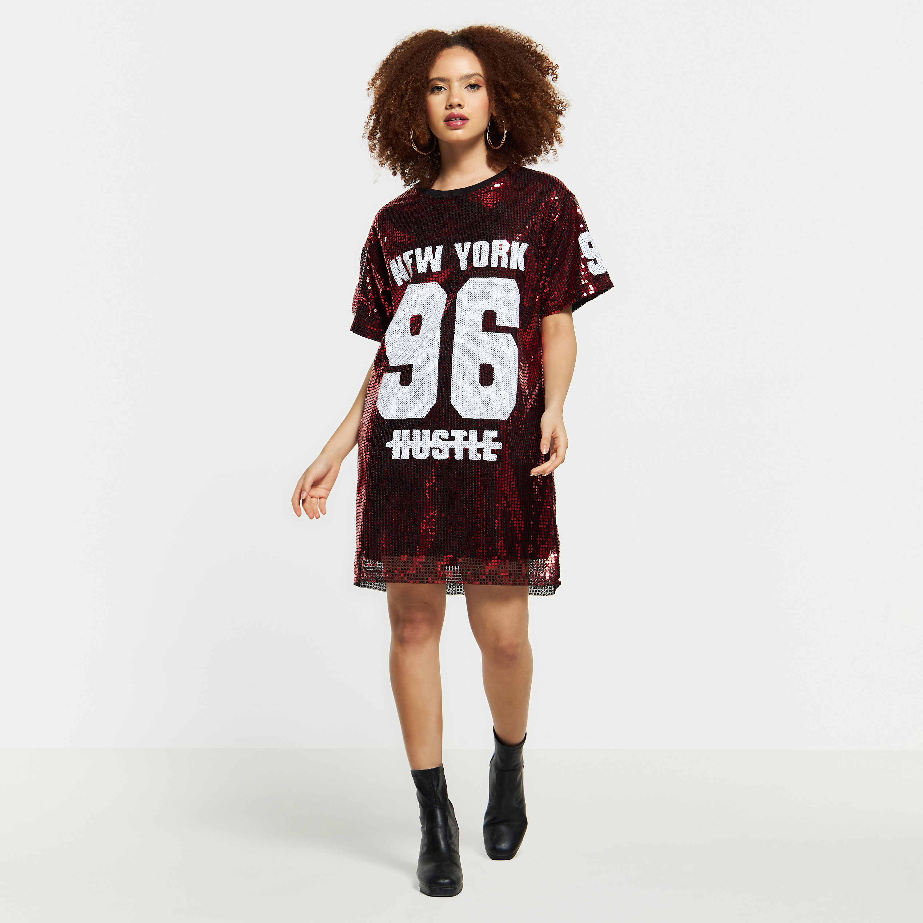 Sequin graphic t shirt sales dress