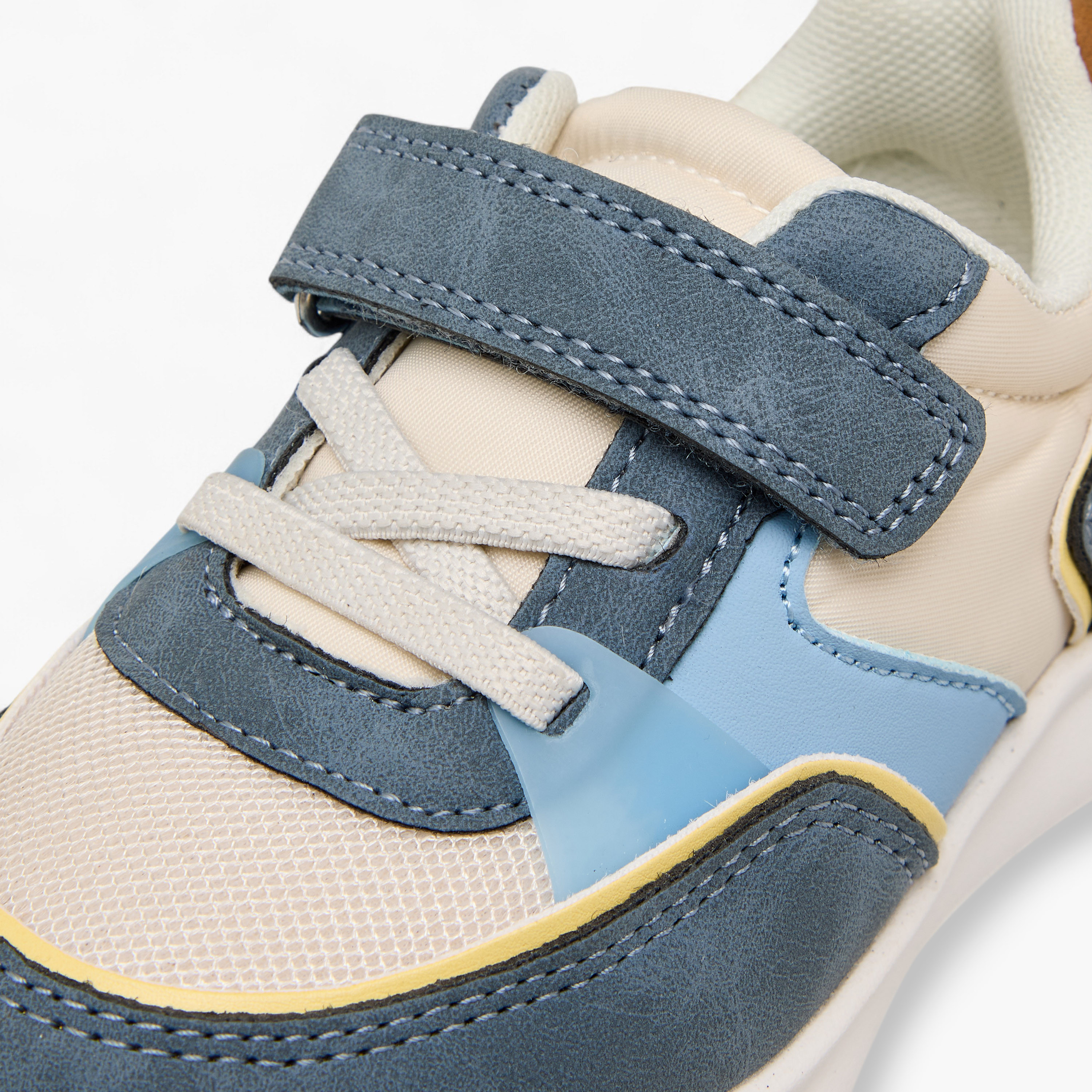Barefeet Panelled Sneakers with Hook and Loop Closure-boys-shoes-sneakers-image-4
