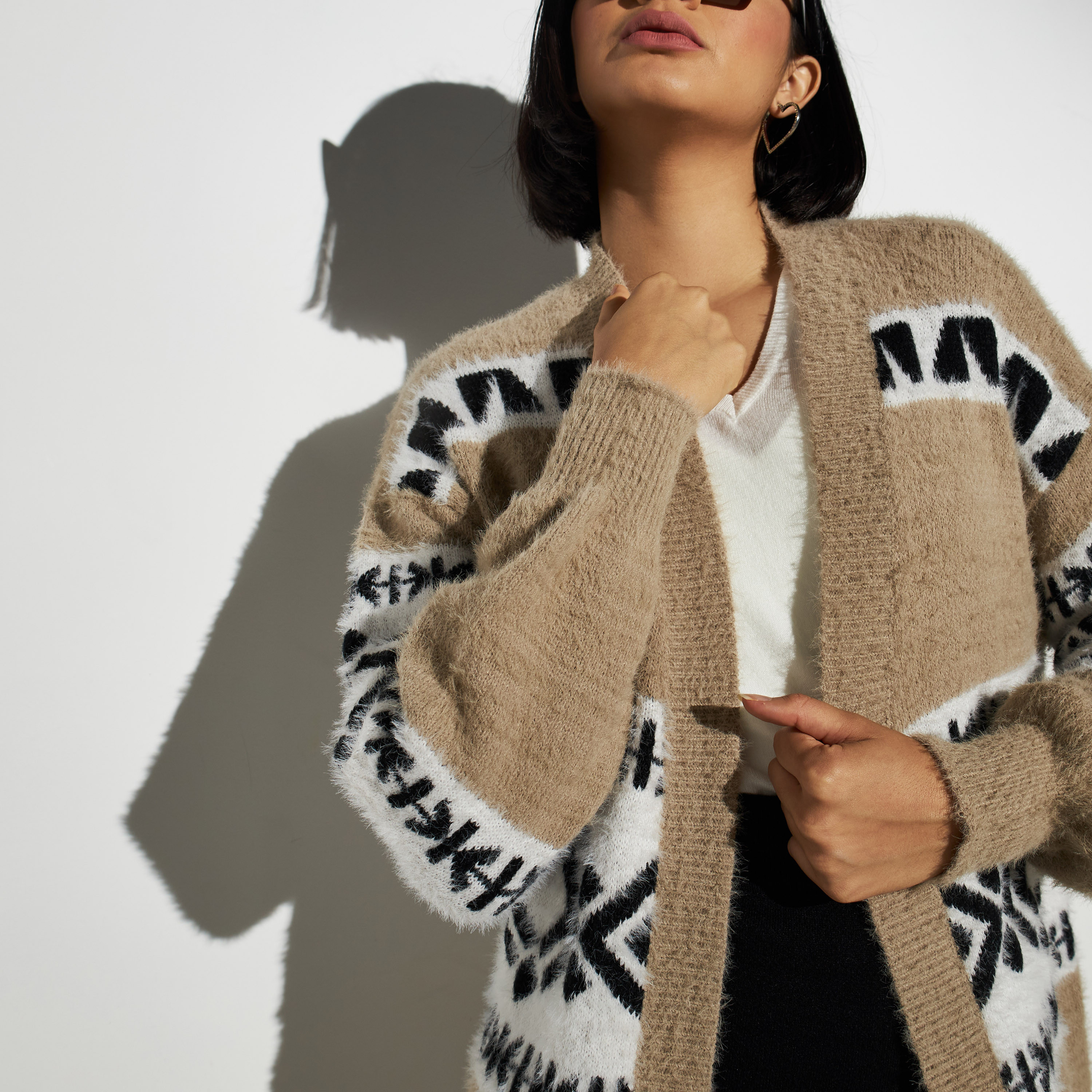Shop 2Xtremz Knitted Open Front Cardigan Online | Splash UAE
