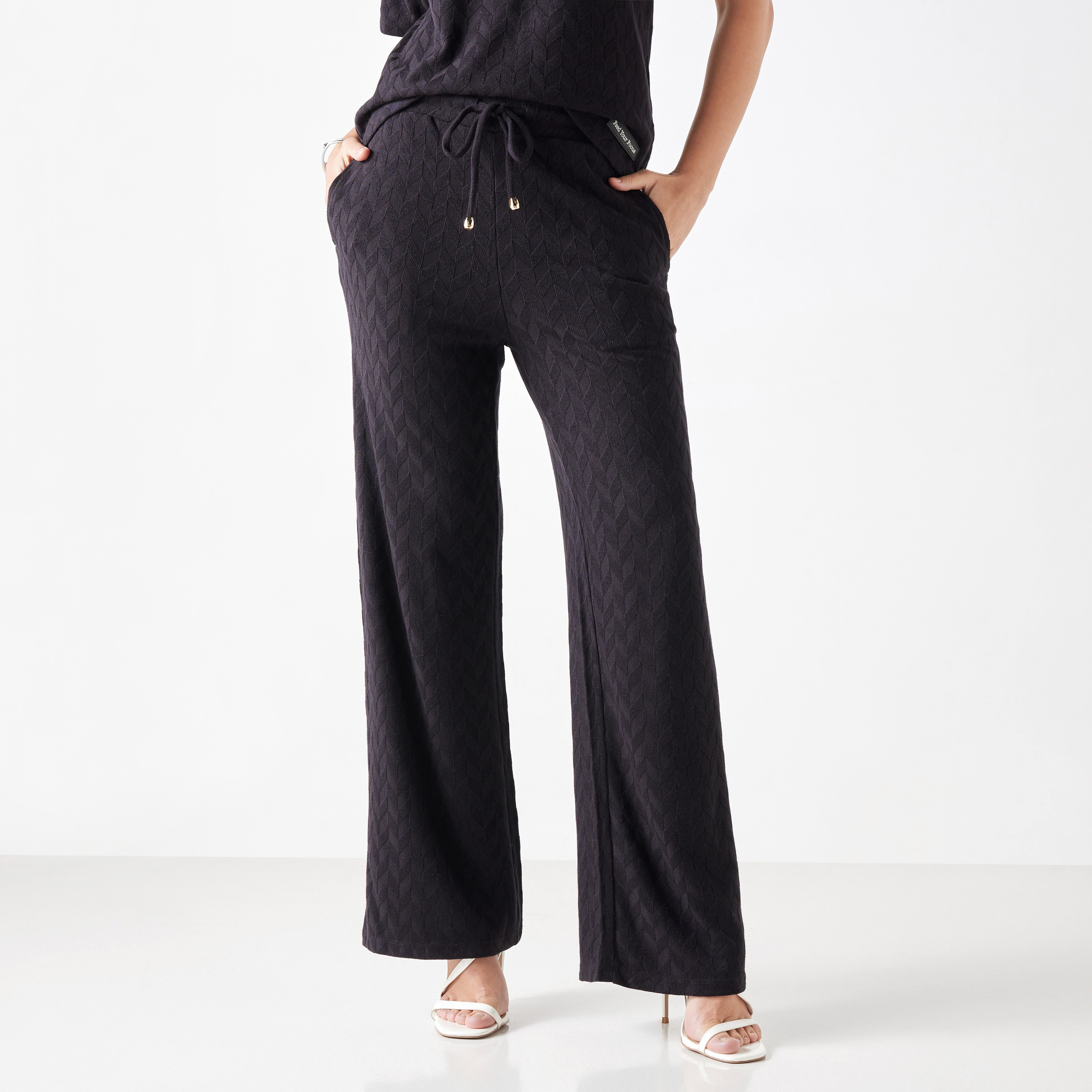 mid rise wide leg pants