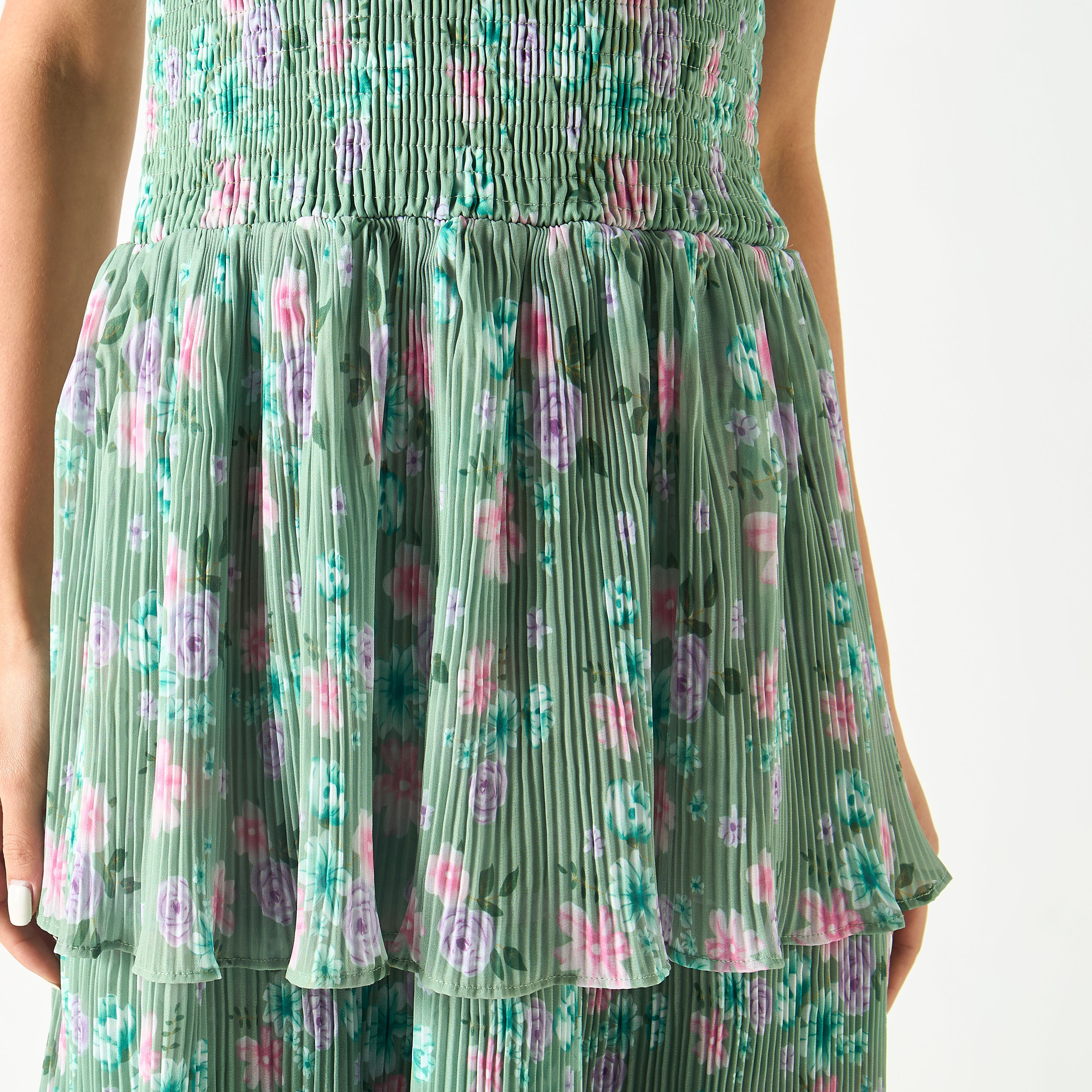 Shop 2Xtremz All-Over Floral Print Sleeveless Dress with